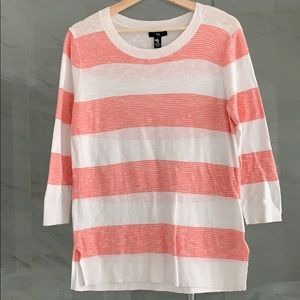 pretty coral/white stripes sweater | Gap